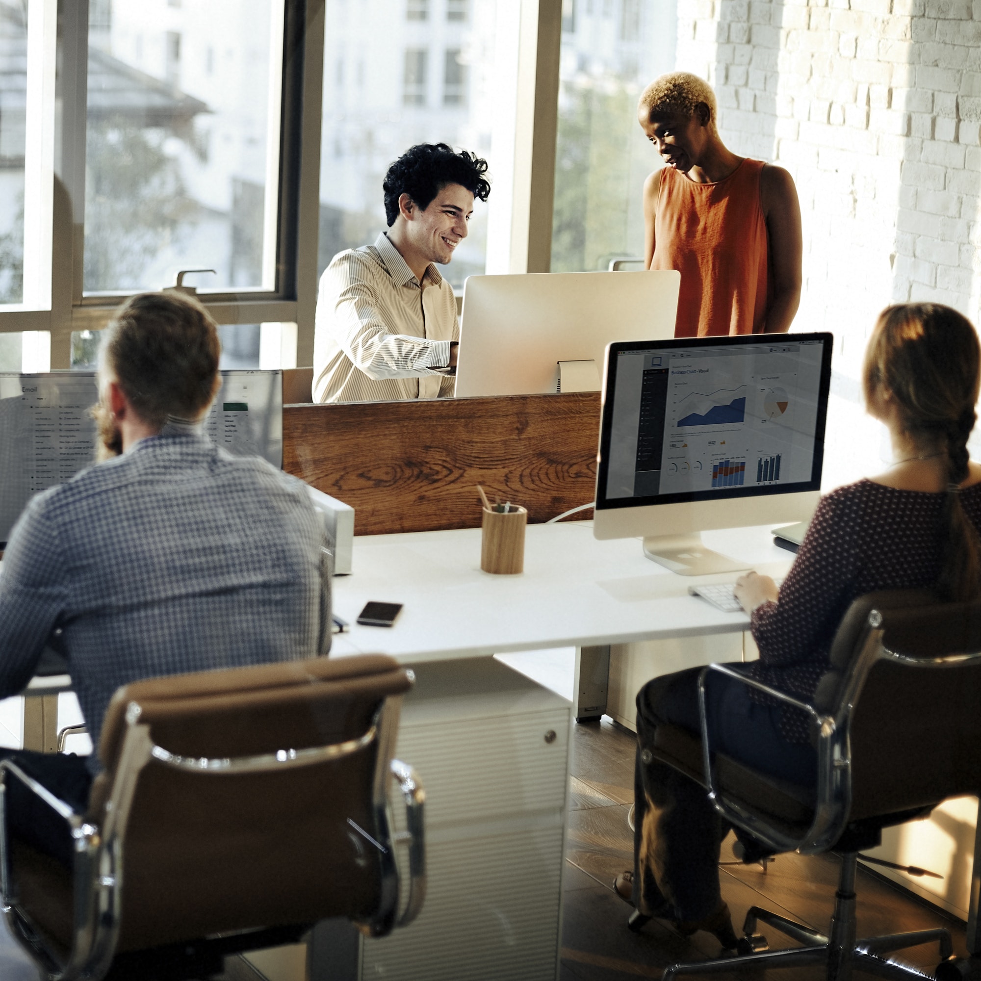 Business People Meeting Discussion Working Office Concept